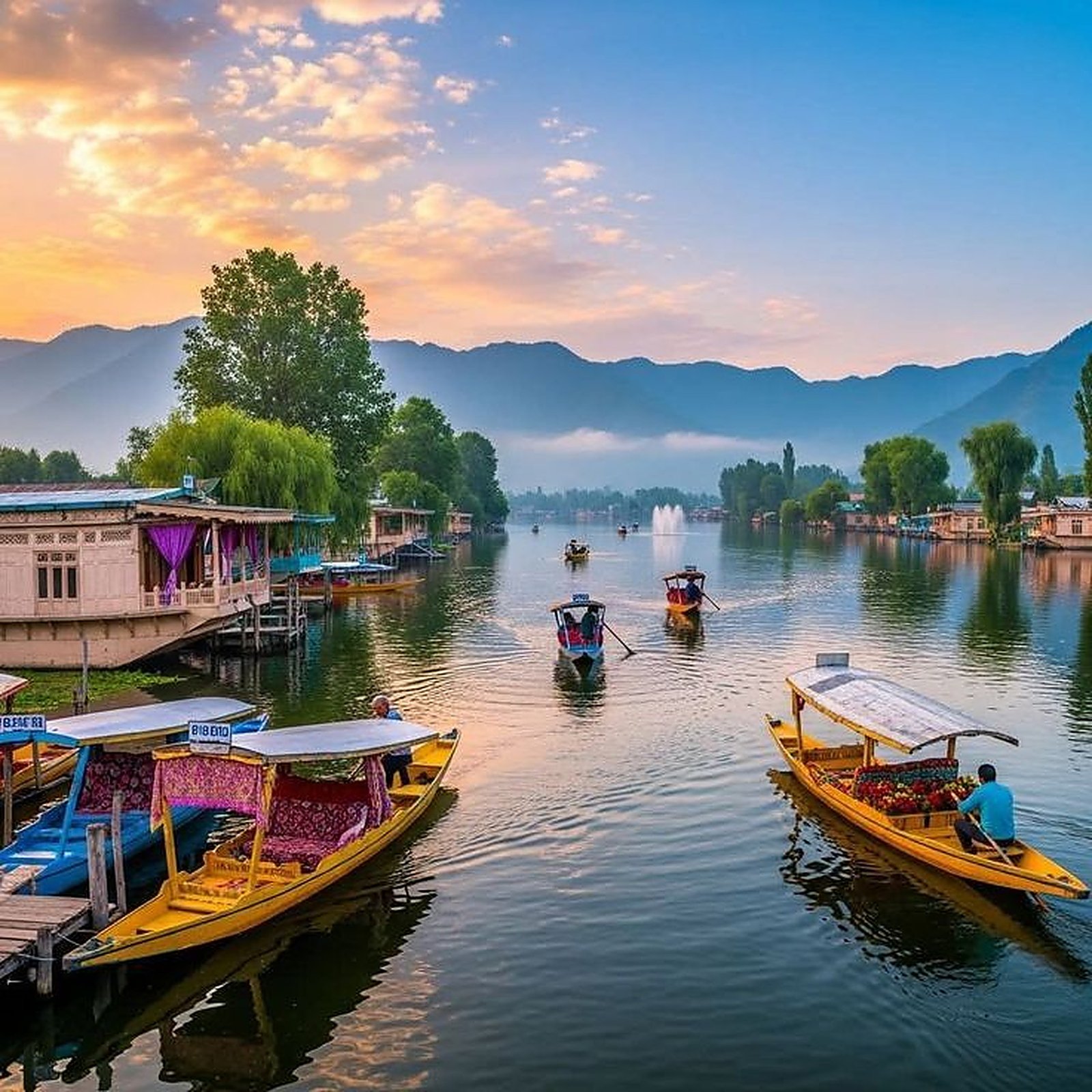 A Kashmir houseboat morning on Dal Lake